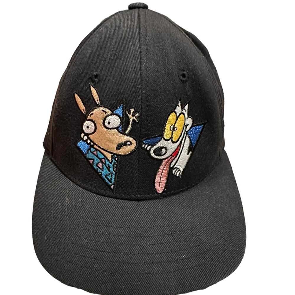 Nickelodeon 2008 Rocko's Modern Life Black Hat/Cap Cotton Spandex OSFA